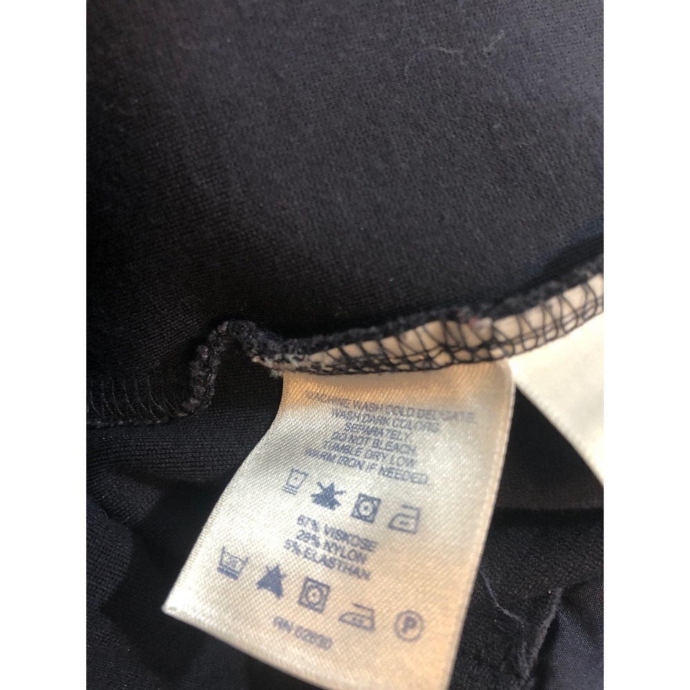 Lands' End Straight Leg Pants Women 12 Navy Blue Stretch Career Trousers - Picture 8 of 11